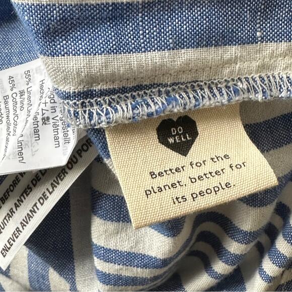 MADEWELL women's Linen Cotton blend striped blouse - SMALL - Picture 11 of 15